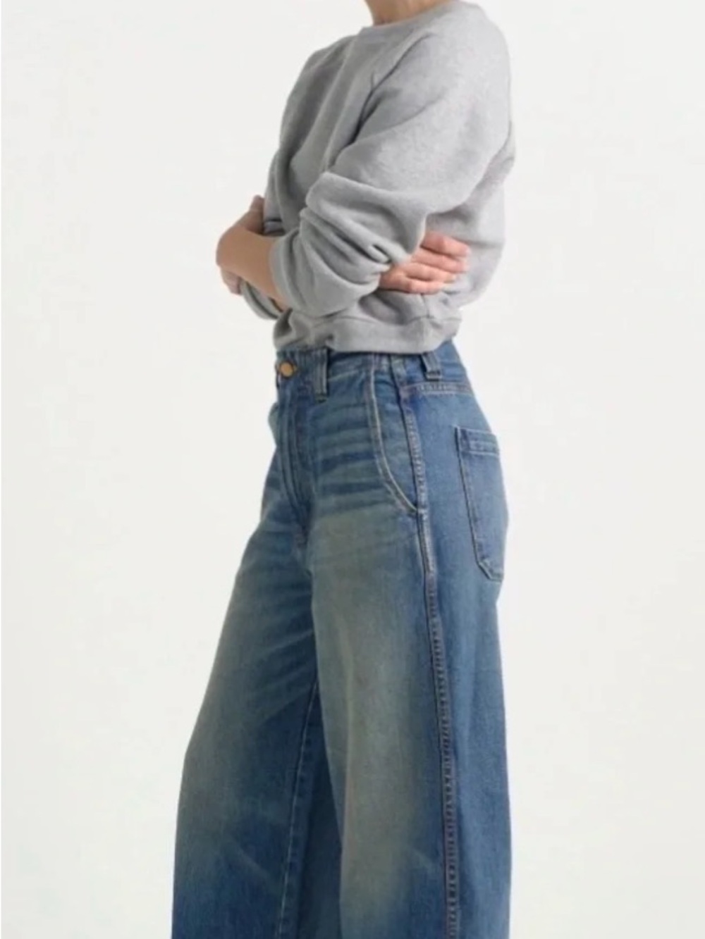 Jamie Haller Off Duty High-Rise Wide-Leg Jeans in Blue size 26